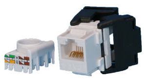 Розеточный модуль ECS Keystone RJ45 Cat 6A (10G) UTP toolless